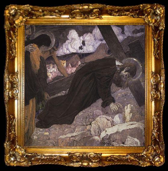 framed  Mikhail Nesterov Crucifixion, ta009-2